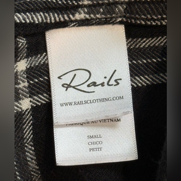 Rails Hunter Flannel Ash Cream Grey Button Down - Picture 5 of 8